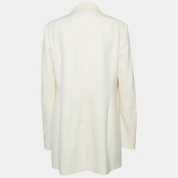 NWT Polo Ralph Lauren Cream Wool Double Breasted Women's Blazer $698 - Sz 8 Sz 6 - Picture 2 of 10